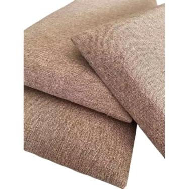 Imagem de Cabeceira de Cama Linho e Suede Autocolante Solteiro Casal Queen e King(Linho Palha,Solteiro - 5 Peças)