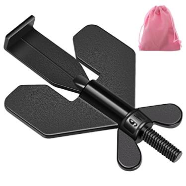 Imagem de Fechadura de porta portátil, fechadura de segurança extra de privacidade de aço inoxidável, dispositivos de segurança, segurança adicional e armário de porta de privacidade para casa, hotel, escola,