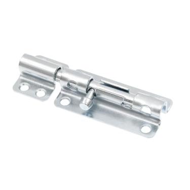 Imagem de Prime-Line U 117580 Porta e portão, trava de barril deslizante resistente de 9,5 cm com parafusos, zincado, resistente à ferrugem (pacote único)