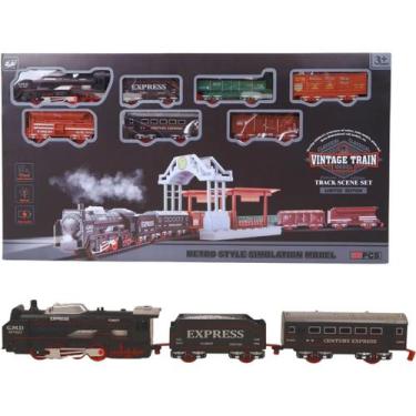 Imagem de Trenzinho Clássico Ferrorama Elétrico Com Trilhos Classic Train A Pilh