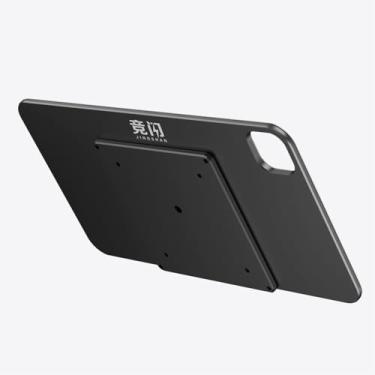 Imagem de JINRAIKO Suporte VESA para carregamento sem fio para iPad Pro 33.0 cm M4 (2024) apenas, suporte magnético curvado 1,8 m, cabo USB C, braço não incluído. Preto