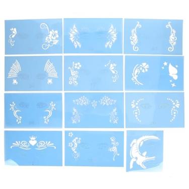 Imagem de 12Pcs Face Paint Stencils, Modelo de Pintura de Rosto para Animais de Estimação, Estênceis de Pintura de Rosto Reutilizáveis ​​para Halloween Ou Festas de Aniversário Infantil