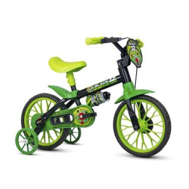Imagem de Bicicleta Infantil Nathor Aro 12 Black Preto e verde