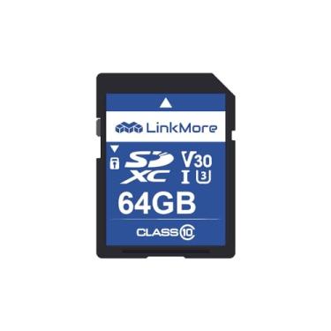 Imagem de LinkMore Cartão SD de tamanho completo de 64 GB, SDXC compatível com câmera DSLR de vídeo 4K, PC, UHS-I, U3, V30, classe 10, velocidade de leitura de até 90 MB/s, velocidade de gravação de até 50 MB/s