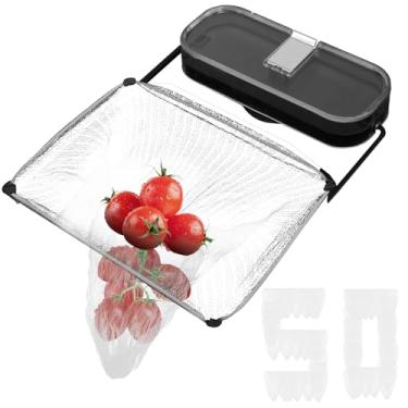 Imagem de XYDHQS Coador de pia com ventosa, rack de filtro de pia com ventosa com saco de malha de filtro, cesta de ralo de pia filtro coletor de alimentos de cozinha, rack de drenagem dobrável versátil para