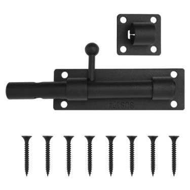 Imagem de LZVXTYM Trava de parafuso de barril de 16 cm, trava de portão de aço inoxidável com parafusos, trava deslizante resistente para armário de porta de celeiro de galpão externo