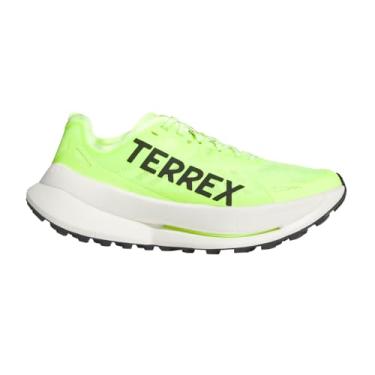 Imagem de adidas Tênis de corrida feminino Terrex Agravic Speed Ultra Trail, Limão lúcido/preto/cinza claro, 38