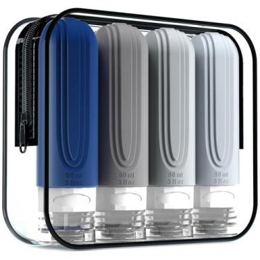 Imagem de Garrafas de viagem Mrsdry 90 ml de silicone espremíveis, pacote com 4