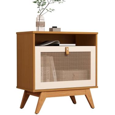 Imagem de Mesa de Cabeceira Camu-Camu New 1 Porta e Pés Madeira Maciça