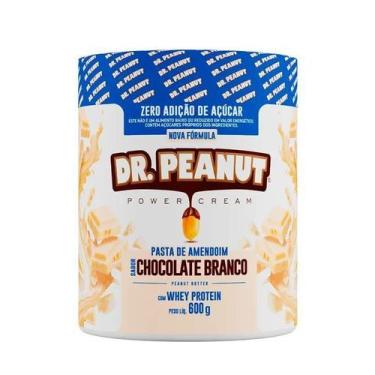 Imagem de Pasta dr peanut sabor chocolate branco com whey protein 600g. - DR. PE