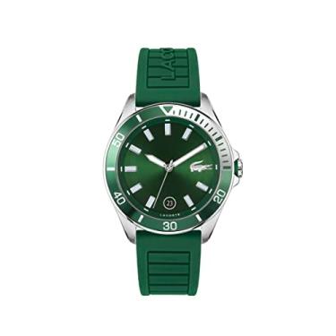 Imagem de Lacoste Tiebreaker Relógio Masculino Quartzo 2011263 Caixa de Aço Inoxidável e Pulseira de Silicone, Cor: Verde, Verde