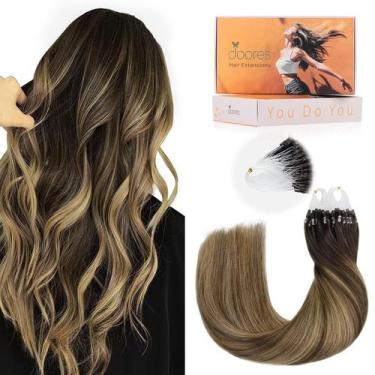Imagem de Extensões de cabelo DOORES Micro Beaded Real Human 40-60cm 50g