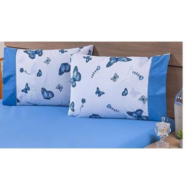 Imagem de Jogo Lençol 4 Peças Cama Viúva 1,88Mx1,28Mx25Cm 100% Algodão