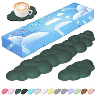 Imagem de Apoio de pulso JIKIOU Upgrade Leather Cloud Keyboard, apoio de pulso C