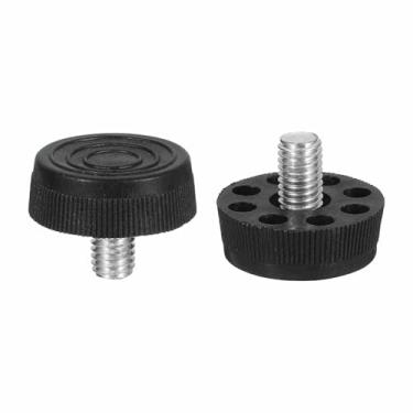 Imagem de DTGN M8 x 13 x 30 mm (DxLxOD) Pés niveladores deslizantes para móveis - Pacote com 20 - Bom para móveis - Niveladores de móveis com rosca ajustável - Preto