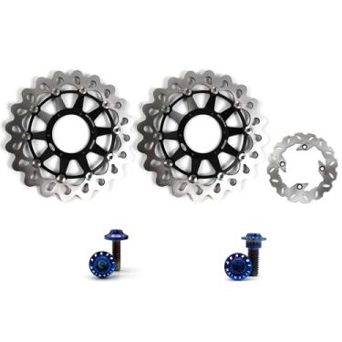 Imagem de Arashi Discos de freio dianteiros traseiros rotores com parafusos de montagem para Honda CBR1000RR 2008-2016 SP 14-15, peças de acessórios de reposição de motocicleta