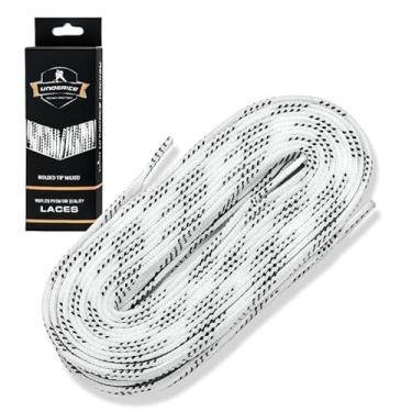 Imagem de Cadarços de skate de hóquei 213,4 cm 243,8 cm 274,3 cm 304,8 cm Preto Branco Senior Junior Youth - Cadarços encerados e de pano - Renda de hóquei durável com ajuste firme para melhor desempenho no