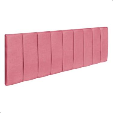 Imagem de Cabeceira Suspensa Painel Queen Size Cama Box 160cm Estofado para Quarto (Suede Rosa)