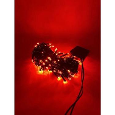 Imagem de Pisca pisca led 100 lâmpadas fio verde luz vermelha e branca decoração