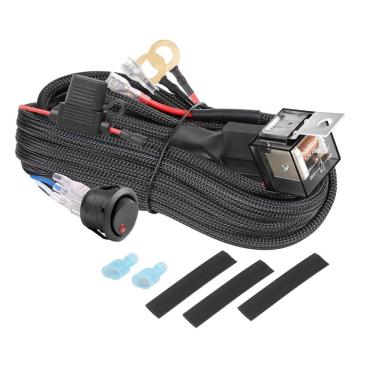 Imagem de Farol de Milha LED Off Road Fios de Cobre PVC AWM 200W 12V 30A à Prova Dágua, AUTO POWER PLUS, Preto