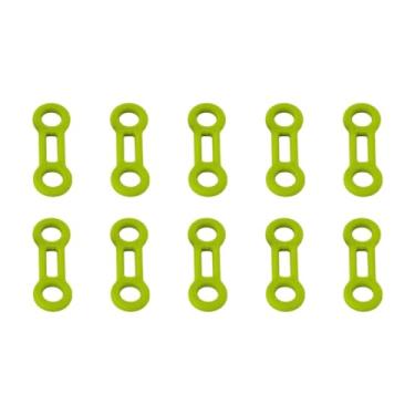 Imagem de menolana 10 peças de cordas de mosquetão de escalada, anéis de travamento, ferramenta de amarração, cordas de parada, ganchos rápidos, anel limitador de, Verde