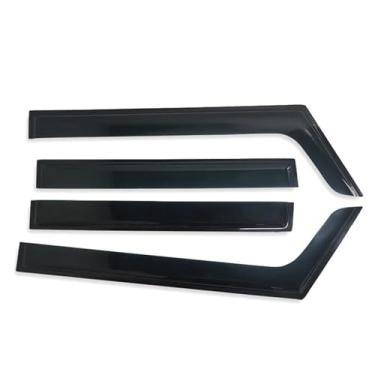 Imagem de GRJQRKHZ Defletor de janela lateral de carro para J&eep Wrangler 2018-2023 Weathershied viseira de porta vento sol proteção chuva janela lateral defletores de vento