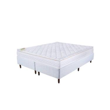 Imagem de Cama box colchão queen espuma d45 royal saúde orthocrin pillow top box