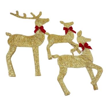 Imagem de Conjunto da Família de Renas de Metal, LED Light Up Up Deer Decoração de Férias para Festival de Natal Festival Strang