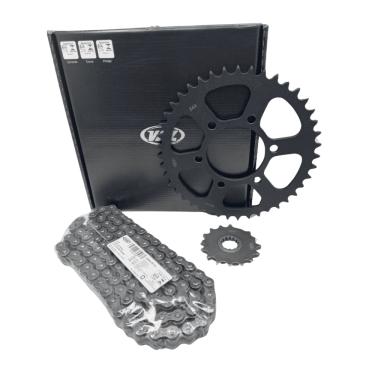 Imagem de KIT RELACAO VAZ TRANSMISSAO COMPLETO XTREME BLACK COM RETENTOR V K02374X KAWASAKI ZX6R 636 NINJA 2007 à 2014