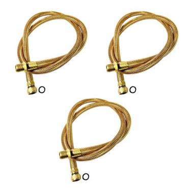Imagem de Kit 3un Mangueira de cobre para gás 1,5m 1/2" Gás Encanado Selo Inmetr
