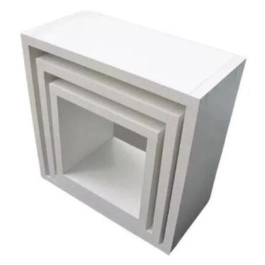 Imagem de Kit 3 Nichos Quadrado Quarto Organizador 20 / 25 / 30cm Mdf - Rei Davi