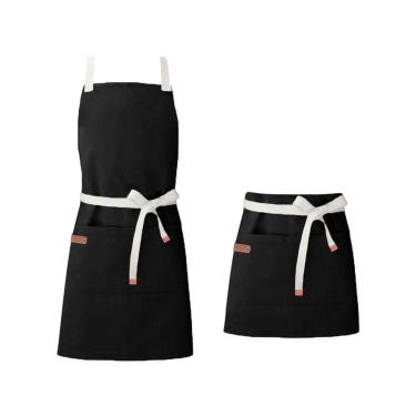 Imagem de Avental Preto e Cintura Cafeteria Barbearia Bistro Bar 2un