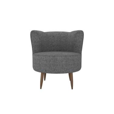 Imagem de Poltrona Decorativa Premium Redonda Savana Matrix, LINHO CHUMBO