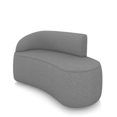 Imagem de Sofá 2 Lugares Orgânico 140 cm Morgan Linho Grafite D03 - D'Rossi