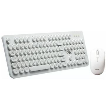 Imagem de Teclado e Mouse Sem Fio Oex Pop Branco