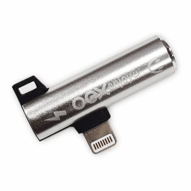 Imagem de Adaptador Duo Audio E Recarga Para Iphone Oex Ad200 Prata