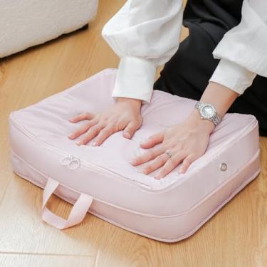 Imagem de Bolsa de armazenamento Blazer Down Organizador de casaco de inverno, respirável, impermeável, armazenamento de roupas, rosa, médio