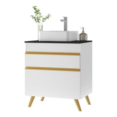 Imagem de Gabinete Banheiro 1 Porta E 1 Gaveta 70Cm Multimóveis V5024 - MULTIMOV