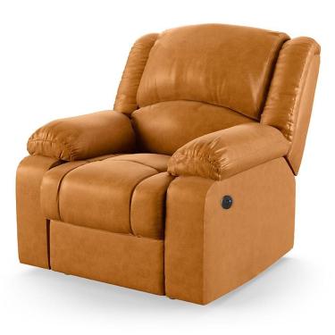 Imagem de Poltrona Do Papai Reclinável Melim Power Elétrica Usb Pu Fh1 - D'rossi Cor Whisky