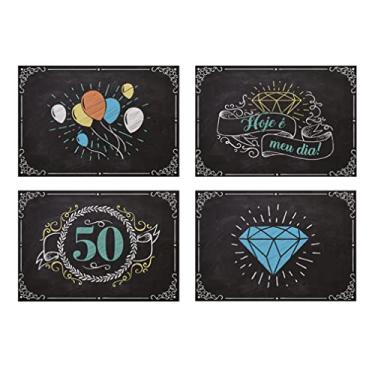 Imagem de Cartaz Decorativo R634 50 Anos - Pacote Com 04 Un Regina Colorido