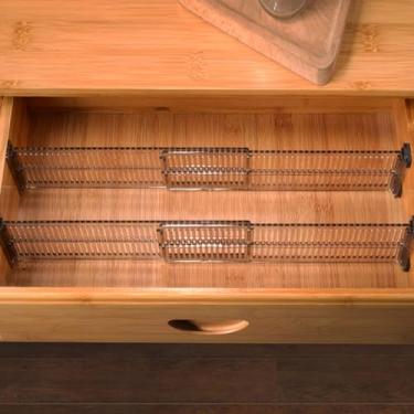 Imagem de Divisória transparente expansível para meias, roupas íntimas, acessórios com divisórias retráteis, transparente