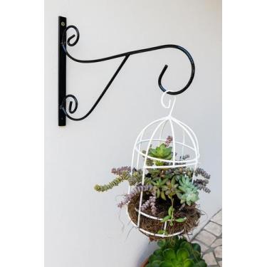 Imagem de Suporte Gancho Mão Francesaferro Para Vasos De Samambaia Floreira - RT