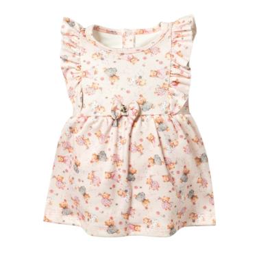 Imagem de Body Vestido Bebê Aurora Estampado Rosa Claro - Hug