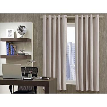 Imagem de Cortina Corta Luz com Ilhós 2,60x1,70 Branco/Cinza Bella Janela