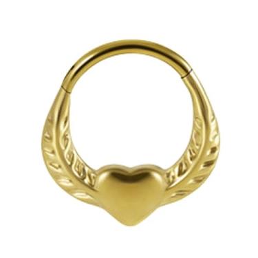 Imagem de Niaspi Anel de nariz de coração 16G para mulheres, brincos de argola de cartilagem de 8 mm, anéis de septo de nariz com clique de coração e narina, brincos de cartilagem, joias de piercing corporal