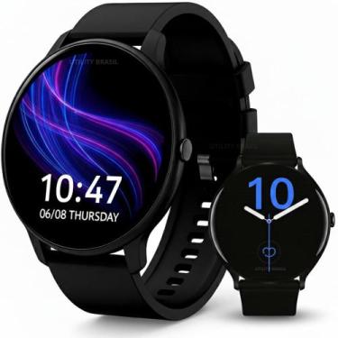 Imagem de Relógio Smartwatch Redondo Bluetooth Aprova dágua Masculino Feminino M