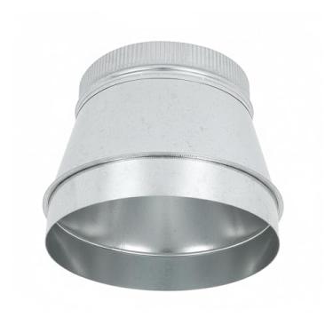 Imagem de ZOWZEA Redutor de dutos de 25,4 a 20,3 cm, redutor de dutos de ar, aumentador, adaptador de duto de ar ou redutor de tubo de metal redondo para sistemas de ventilação de banheiro e cozinha