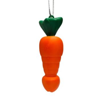 Imagem de Enfeites de Natal engraçados de cenoura – Presente engraçado para adultos para elefante branco ou Papai Noel secreto – Decoração única para homens e mulheres – Enfeite de árvore de Natal hilário