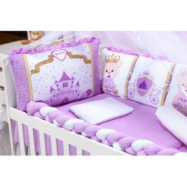 Imagem de Kit Berço Americano Menina e Menino Almofadinhas 12 Peças Com Mosquite