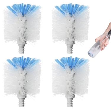 Imagem de Refil de escova de garrafa, pacote com 4 cabeças de substituição para escova de garrafa OXO, design de cerdas duplas para garrafas de água, vidros, mamadeiras de bebê